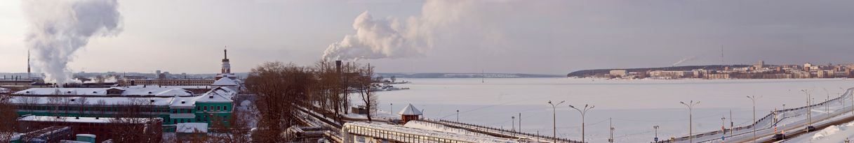 Фартук для кухни. Зимний Ижевск