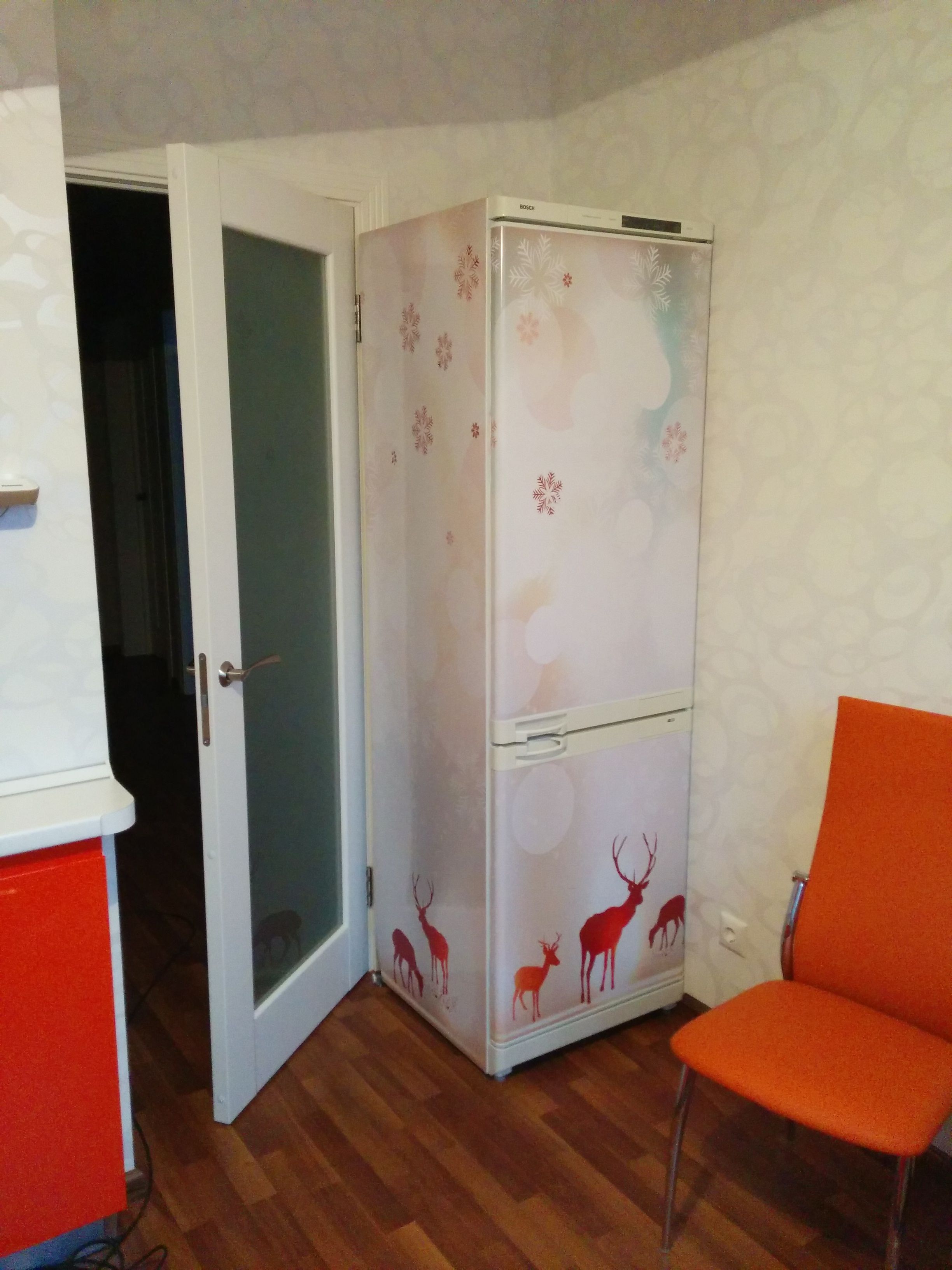 Наклейка на холодильник - Северное сияние 2 stickers-fridge.com
