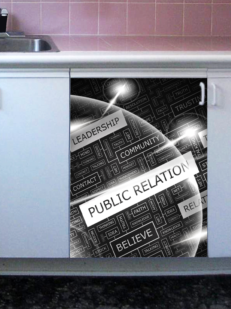 Наклейка на посудомоечную машину - public relation
