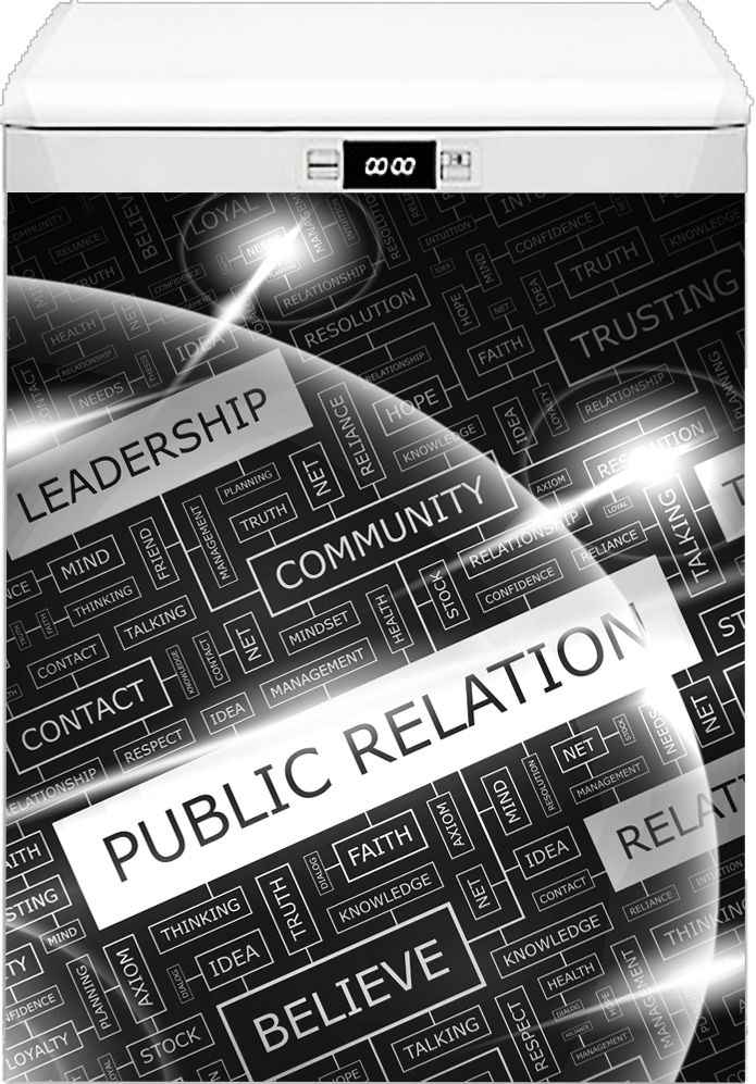 Наклейка на посудомоечную машину - public relation