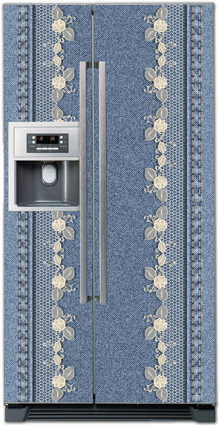 Виниловая наклейка на холодильник - Jeans