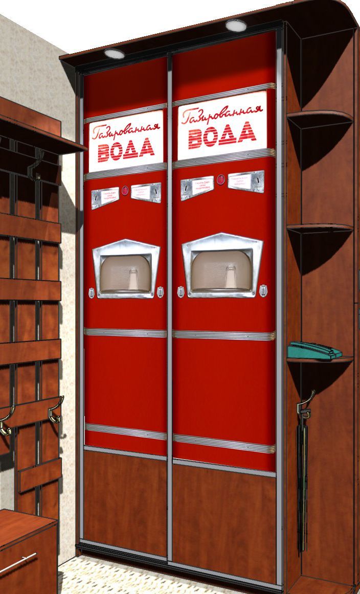 Наклейка на шкаф - Газированная вода. АТ-114