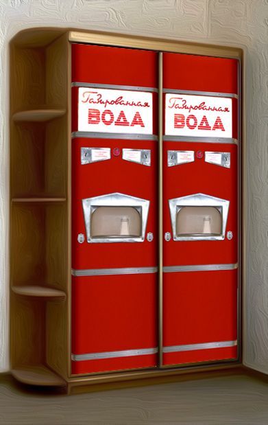 Наклейка на шкаф - Газированная вода. АТ-114