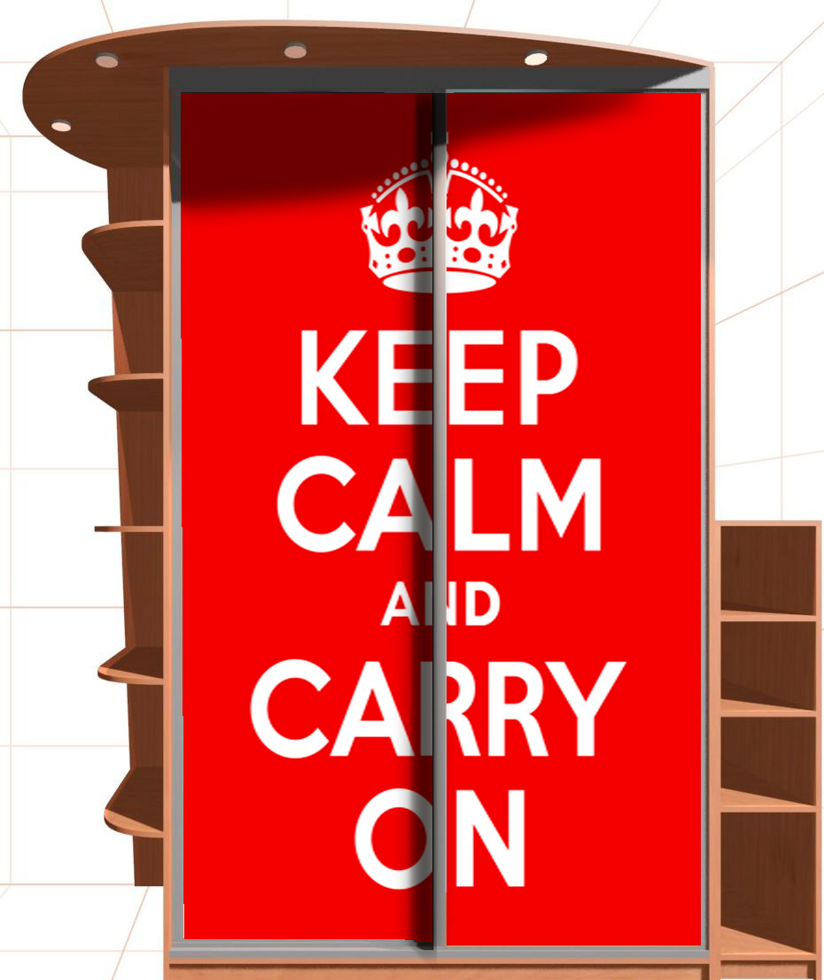Наклейка на шкаф - Keep calm