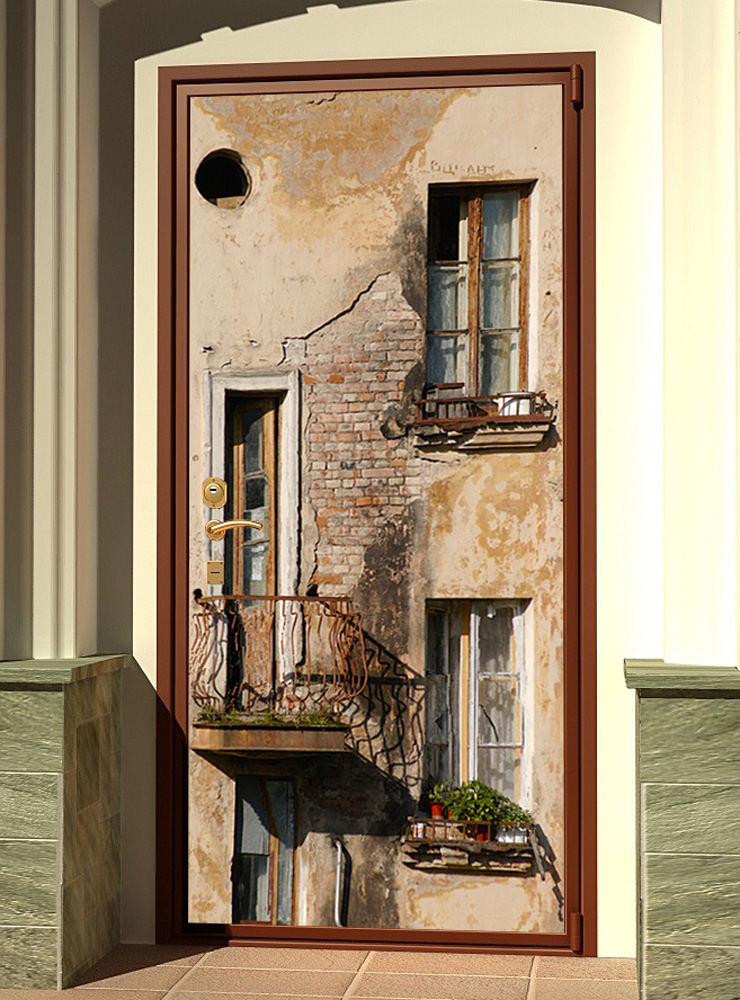 Наклейка на дверь  - Балкон | магазин Интерьерные наклейки