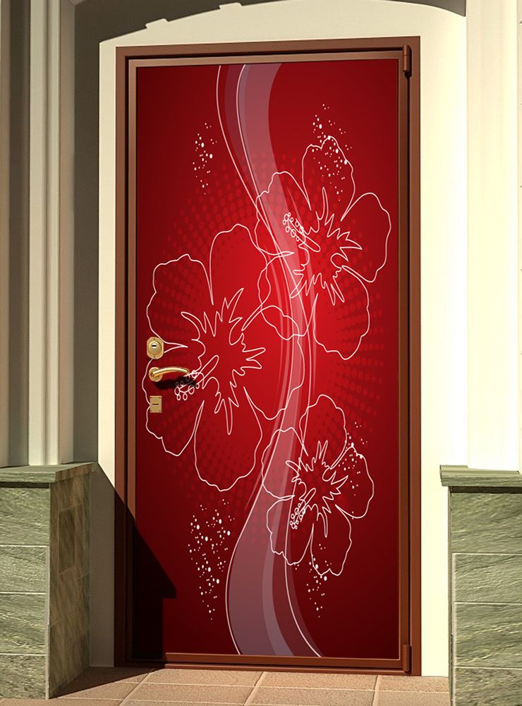 Декоративная наклейка на дверь - Глинтвейн