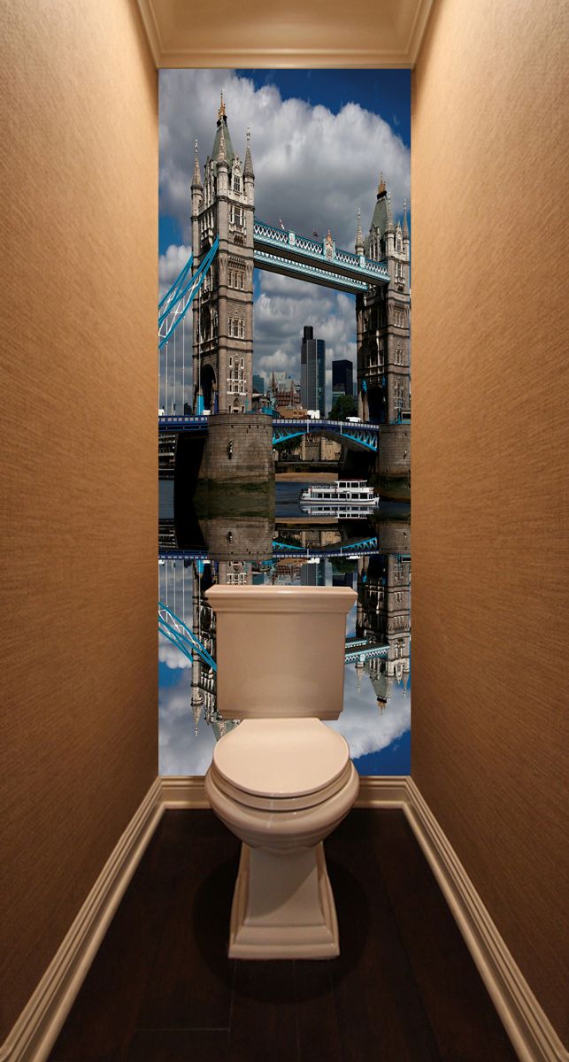 Фотообои в туалет - Лондонский мост магазин Интерьерные наклейки