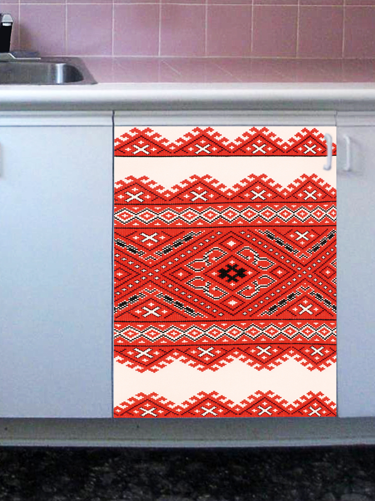 Наклейка на посудомоечную машину -  Украинский рушничок