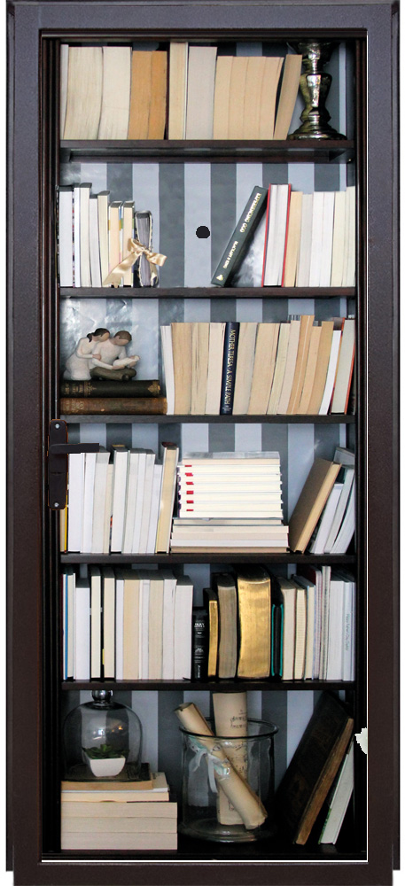 Виниловая наклейка на дверь - Книжный шкаф