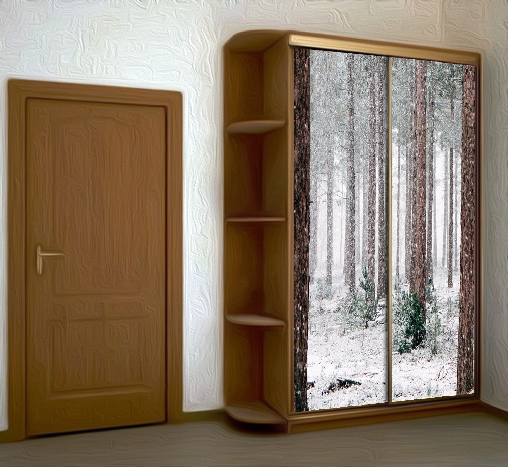 Wardrobe Stickers - Pine trees can't hide from the snow by X-Decor