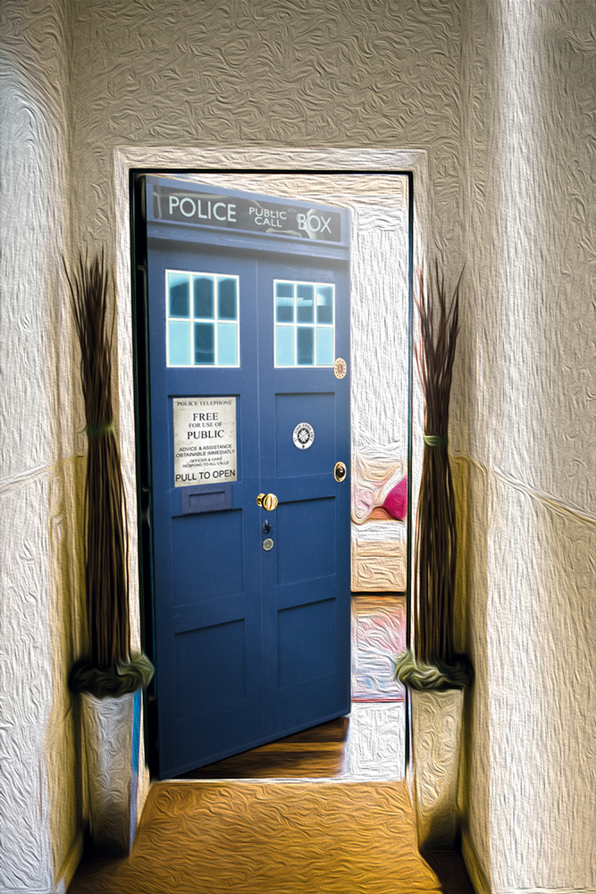 Наклейка на дверь - Police Box | магазин Интерьерные наклейки