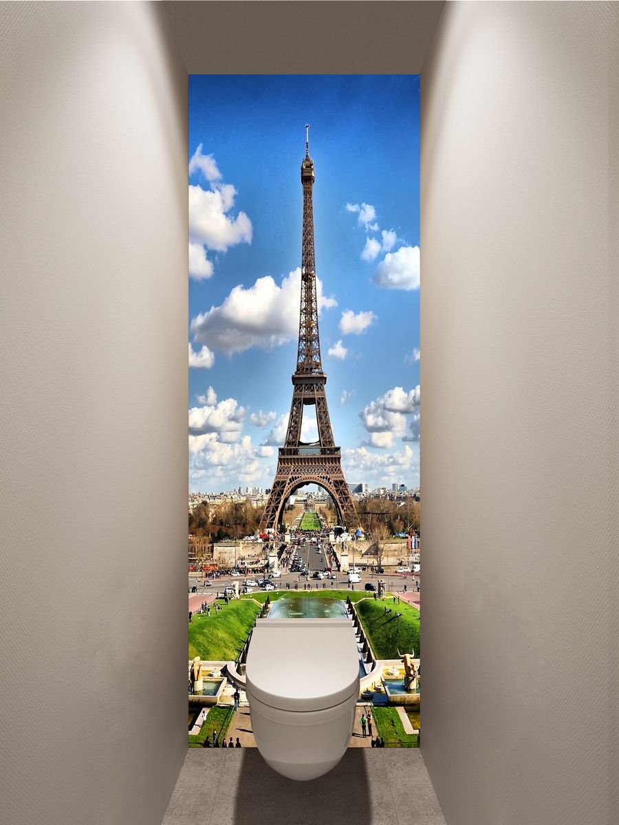 Фотообои в туалет - Париж 2 магазин Интерьерные наклейки