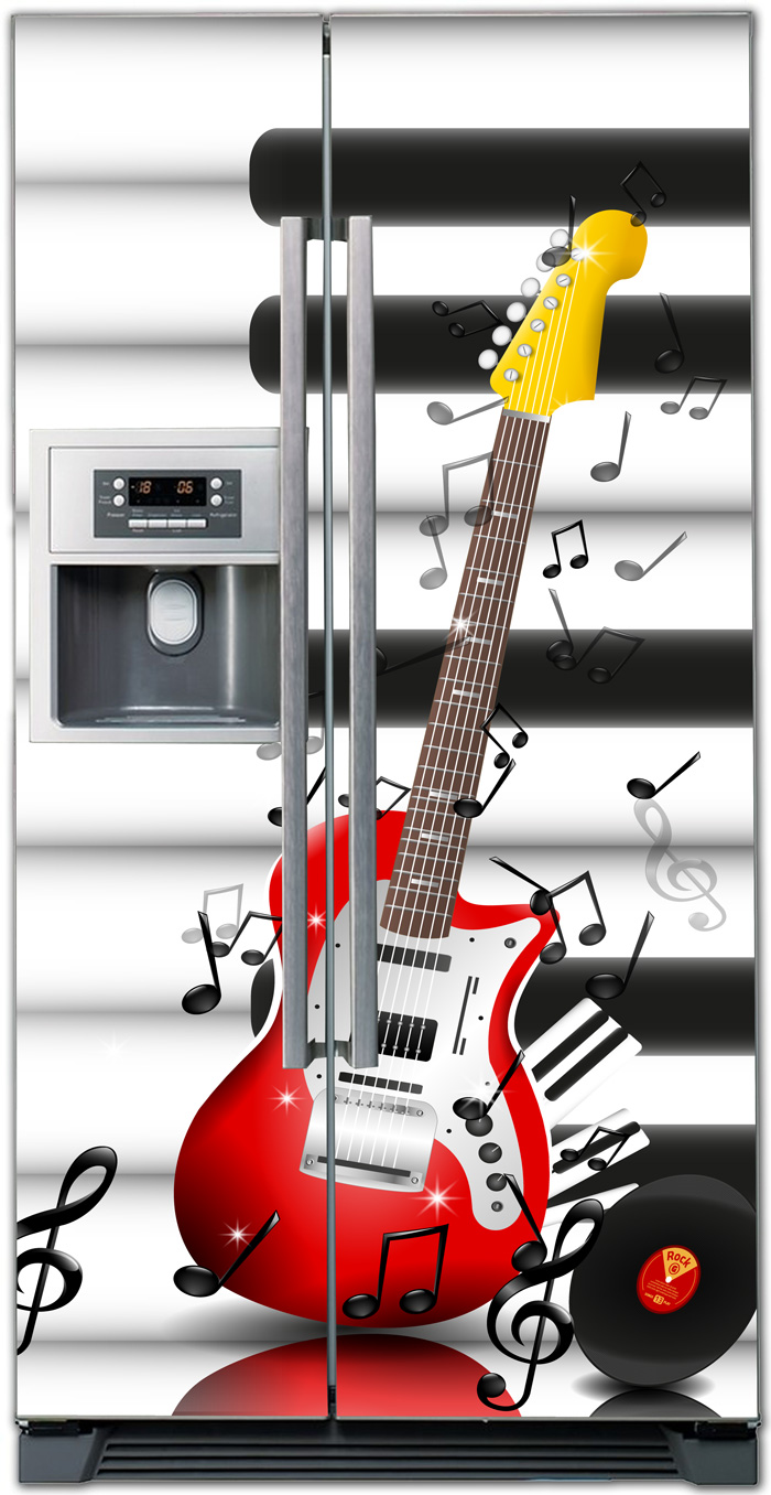 ниловая наклейка на холодильник -  Музыкальные инструменты