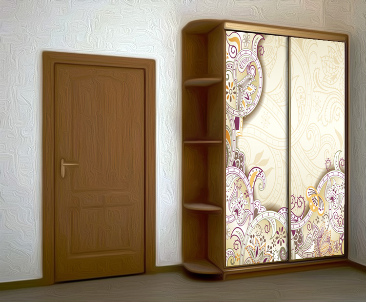 Wardrobe Stickers - Vintage with beige | 50+ Unique Wardrobe murals of ...