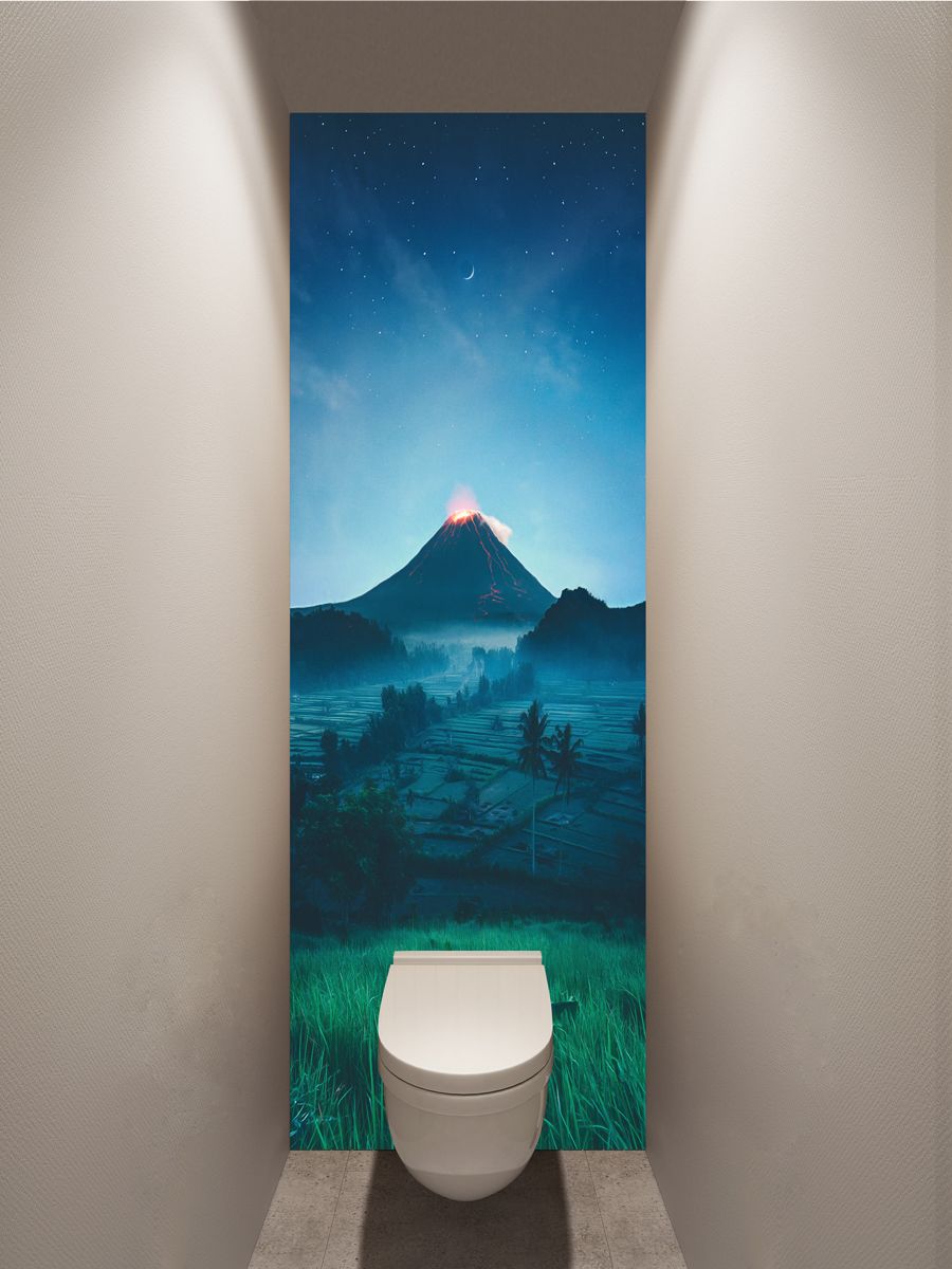 Фотообои в туалет - Подножие вулкана магазин Интерьерные наклейки